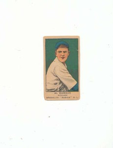 1919 Al Mamaux Brooklyn Robins W 514-1 Strip Card bxm2