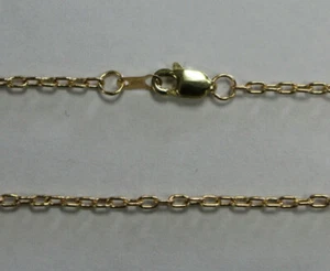 14kt 14K Yellow Solid Gold 15" 16" 18" 20" 24" 1.7mm Square Cable Chain - Picture 1 of 2