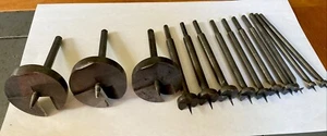 10 Vintage Stanley Power Bore 105 Bohrer / 3 -103 Pfund Großloch-Bits / USA - Bild 1 von 7