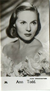 #38 Ann Todd 1949 De Beukelaer Cookies (Belgium) Film Star Card
