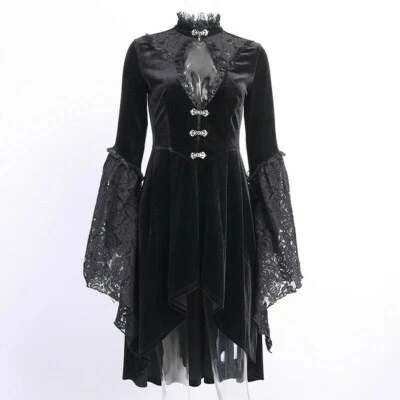 Women Gothic Dress Retro Punk Lolita Victorian Palace Princess Costume New - Image 1 of 4