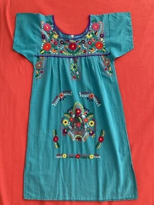 Mexican Oaxaca Hand Embroidered Dress - Picture 1 of 6