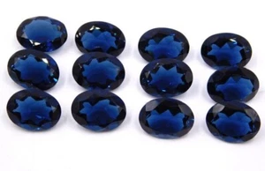 Lab Grown Blue Sapphire 15 Pieces 9x11mm Oval Faceted For Making Jewelry - Picture 1 of 1