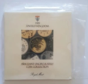 Set 7 monete annuali The Royal Mint 1989 collezione fior di conio non circolate BUNC UK - Foto 1 di 3