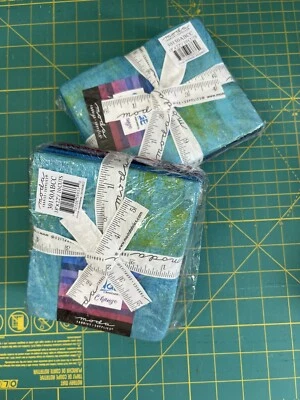 Moda Basic Grey Grunge Cool Change Fat Quarters 10 pcs - Image 1 of 2