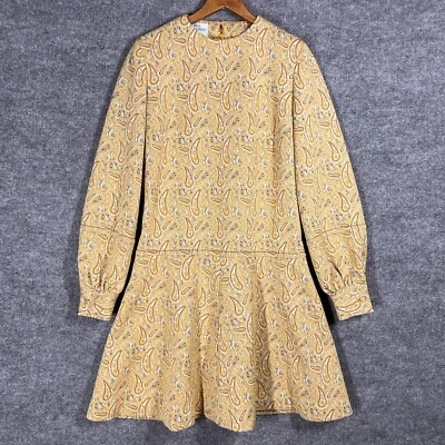 Vestido Vintage Años 70 Vogue Paris Original Mujer Tejido Poliéster Paisley Psicodélico Foto 1 de 4