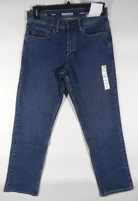 Sonoma Jeans Men 30x30 Regular Fit Cotton Blend Stretch Whiskered 5-Pockets - Image 1 of 4