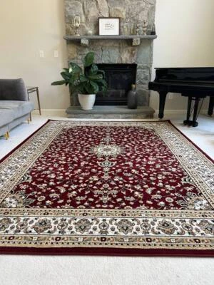 Alfombra tradicional oriental medallón 8x11, 5x8, 4x5, 2x8 corredores, felpudo 2x3 Foto 1 de 4