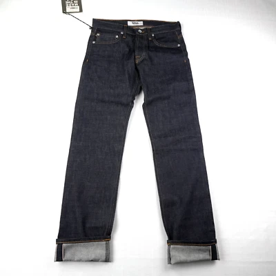 Pantalones de mezclilla Baldwin con ribete para hombre 29 (30x34) caña clásica seca recta cruda EE. UU. Foto 1 de 4