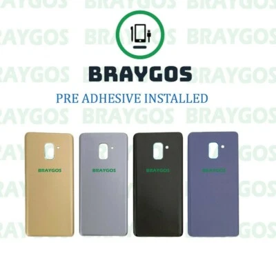 BRAYGOS Rückseite Akkuabdeckung für Samsung Galaxy A8 + Plus 2018 A730 A730F + Kleber