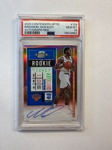 2020-21 Contenders Optic Immanuel Quickley Rookie Ticket Red 135/149 PSA 10