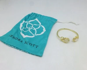 Kendra Scott Andy Goldtone Adjustable Pinch Cuff Bracelet Ivory Mother of Pearl - Picture 1 of 4