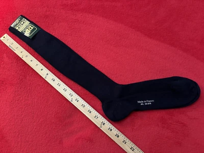 Новый с Ярлыками Doré Doré шерсти/хлопка темно-синий OTC Мужская платье носки размер большой сделано во Франции - Изображение 1 из 4