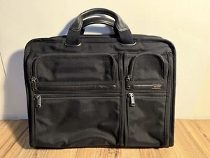Maletín organizador para computadora portátil Tumi Alpha bolsa de nailon balístico 26141D4 negro - Imagen 1 de 7