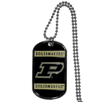 Purdue Boilermakers Dog Tag Necklace NCAA Fan Neck Ball Chain College Sports Fan - Image 1 of 4
