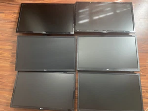 Lot of 6 LG LED 24 Inch Monitors 24M38H-B, 24M47VQ NO Stands NO Power Adapters - Picture 1 of 19