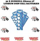 50 X EUNICELL CR2032 3V LITHIUM COIN CELL BATTERIES 2032 DL2032