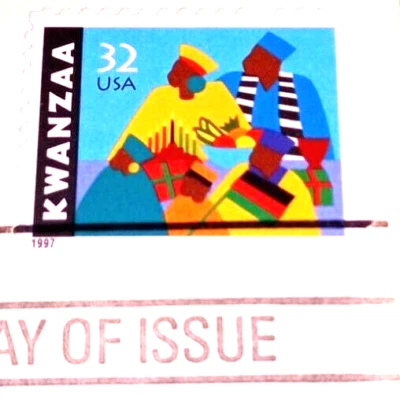 Kwanzaa - Holiday Celebration - 1997 22kt Golden Replica Stamps - Gold Replicas - Image 1 of 4