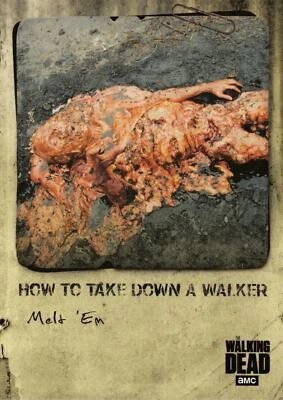 Walking Dead Hunters Hunted HOW TO TAKE DOWN A WALKER Insert HT-6 / MELT 'EM - Image 1 of 2