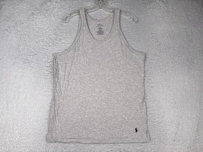 Camisa Polo Ralph Lauren Mujer Grande Gris Sin Mangas Cuello Redondo Algodón Delgada Foto 1 de 4