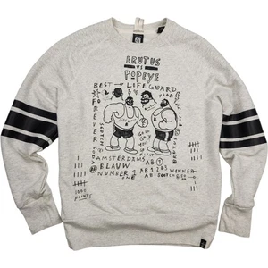 Scotch Soda Brutus vs Popeye Graphic Crewneck Sweatshirt Gr. M Light Heather Grey - Bild 1 von 15