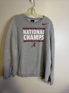 Alabama Crimson Tide 2020 National Champs  Sizes XL Hoodie Gray - Picture 1 of 8