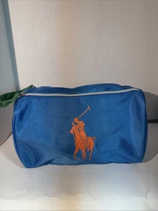 Original Polo Ralph Lauren Kosmetik Kulturtasche blau Doppelreißverschluss Logo - Bild 1 von 13