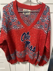 Ole Miss Rebels Christmas Damen V Neck Pullover Campus Specialties Gr. XXL - Bild 1 von 4
