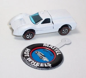 HOT WHEEL MATTEL Vintage Redline 1968 FORD J CAR Bianco HK - OTTIMO - Foto 1 di 5
