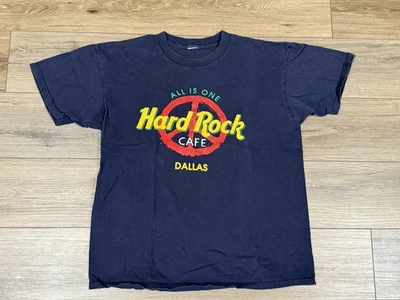Vintage 1990's Hard Rock Cafe Dallas All Is One Peace T-Shirt Men's Size Large L - image 1 of 4