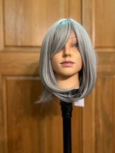 Rauchgraue Bob Perücke mit Pony kurze Bob Perücken für Damen HCSS180-2 - Bild 1 von 14