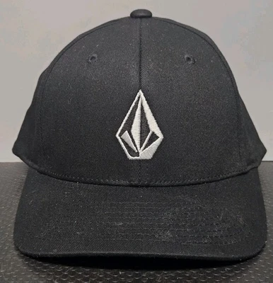New Volcom Full Stone Flexfit Hat Black Big Youth **READ** - Image 1 of 4