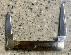 CASE XX  1 DOT A62033 BROWN APPALOOSA BONE 2 BLADE POCKET KNIFE - Picture 1 of 4