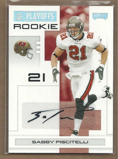2007 Playoff NFL Playoffs Signatures Silver #177 Sabby Piscitelli Auto /25  FB - Image 1 of 1