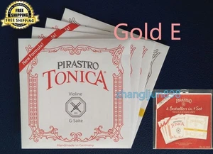 Full Set Original Pirastro Tonica（412027）Size 4/4 Violin Strings Gold Label E  - Picture 1 of 2