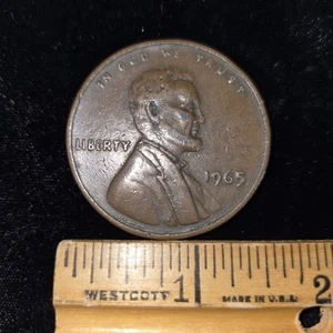 Lg. 1.5" Novelty Lincoln Coin Memorial Sudbury Souvenir Penny 1965 Medal - Afbeelding 1 van 4