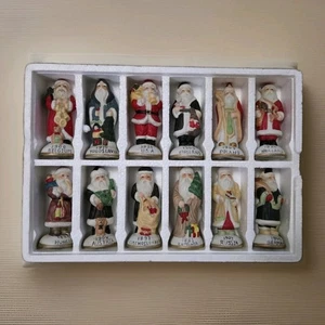 Babbo Natale vintage da tutto il mondo set completo di 12 porcellana scatola originale OTTIME - Foto 1 di 8