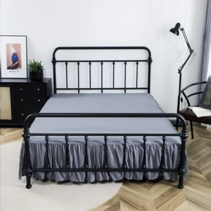 Luxury Bed Skirt 14" Drop Super Solid Microfiber Pleated Premium Wrinkle Free - Picture 1 of 21