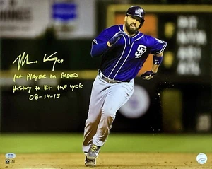 MATT KEMP PADRES SIGNED 16X20 PHOTO "1ST CYCLE IN PADRES HISTORY" PSA 3C38573 - Picture 1 of 4