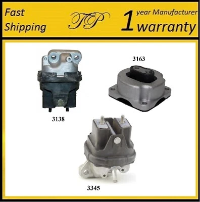 3 piezas montaje de motor y transmisión para cargador Dodge 2007-2010, 2005-2008 Magnum 5,7 L 4x4 Foto 1 de 4