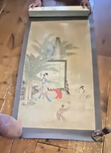 Chinese Painting Scroll on Silk Asian Japanese C.T. Loo / Caro Estate J - Picture 1 of 11