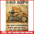 Old Age Riding Metal Plate Tin Sign Plaque For Bar Pub Club Cafe Iron Painting