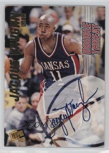 1997 Press Pass Double Threat /625 Jacque Vaughn Karl Malone Rookie Auto RC HOF