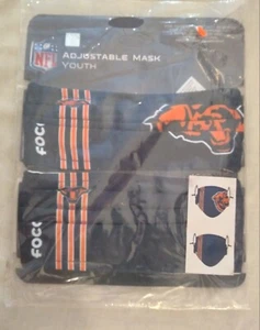 Chicago Bears NFL Licensed Gameday 2-pack Youth Face Covering Mask New - Picture 1 of 1