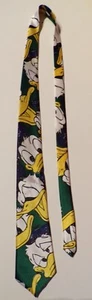Donald Duck Silly Faces GreenNeck Tie Vintage Disney Select Silk Tie Rare - Picture 1 of 4