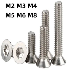 TORX Countersunk Head Screw Stainless Steel Machine Screws M2 M3 M4 M5 M6 M8 A2 - Picture 1 of 6