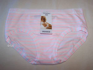 Bonds Ladies WZSY 37S Pink White Stripe Print Cottontails Midi Brief Size 10 New - Picture 1 of 1
