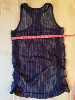 Camiseta sin mangas Athleta estampado azul corredor espalda acanalada talla XS mujer Foto 1 de 3