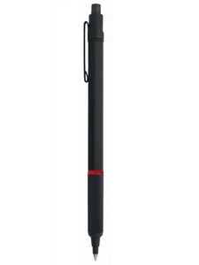 Rotring Rapid Pro Ballpoint Pen Hexagon Knurled Matte Black Metal Pen Black Ink - Picture 1 of 8