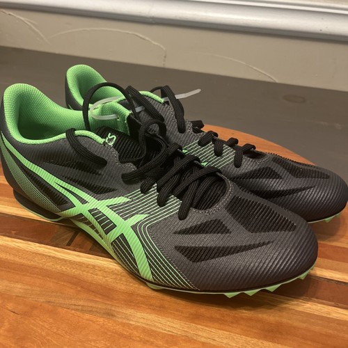 ASICS Men's Hyper MD 6 Track and Field Shoe Charcoal Flash Green Onyx 11.5 M US